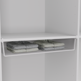 Корзина 36x56x12 см металл цвет белый