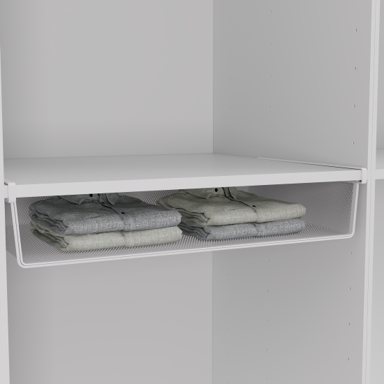 Корзина 36x56x12 см металл цвет белый