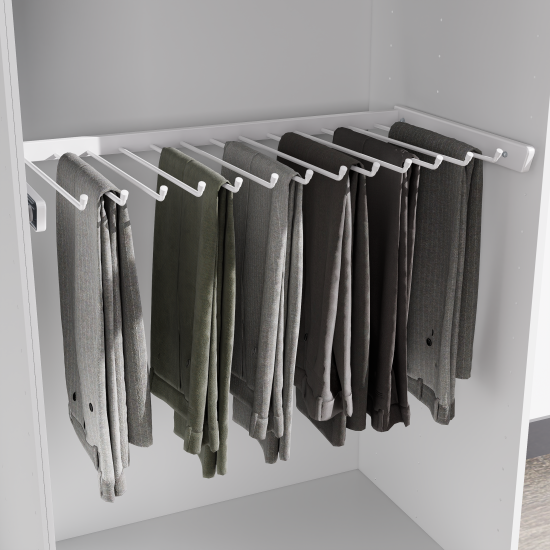 Брючница выдвижная 80х41.7 см металл цвет белый