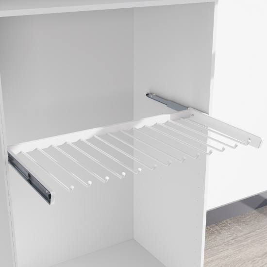 Брючница выдвижная 80х41.7 см металл цвет белый