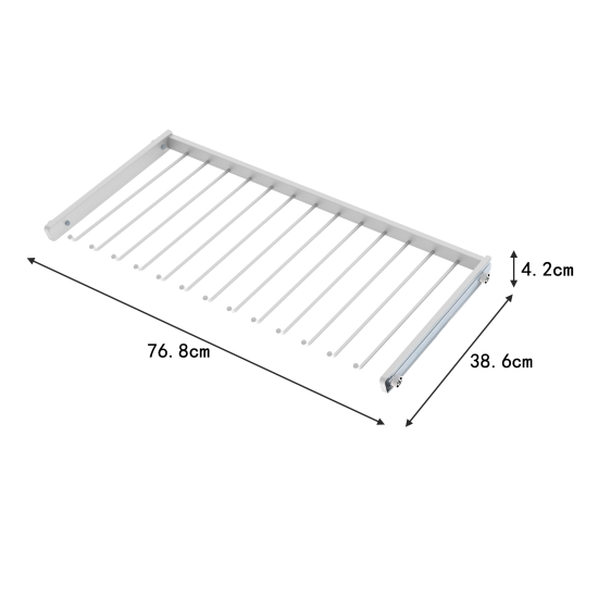 Брючница выдвижная 80х41.7 см металл цвет белый