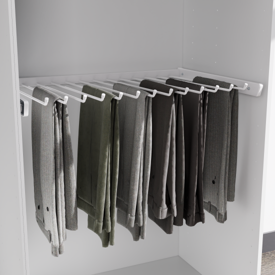 Брючница выдвижная 80х54.5 см металл цвет белый