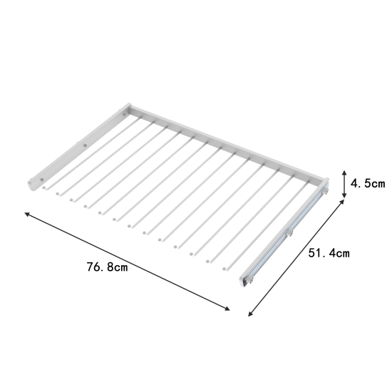 Брючница выдвижная 80х54.5 см металл цвет белый