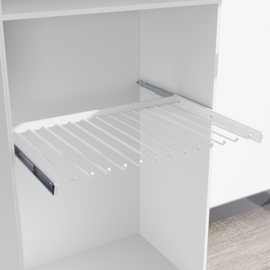 Брючница выдвижная 80х54.5 см металл цвет белый