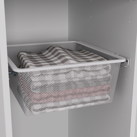 Корзина выдвижная 40х41.7x14.4 см цвет белый