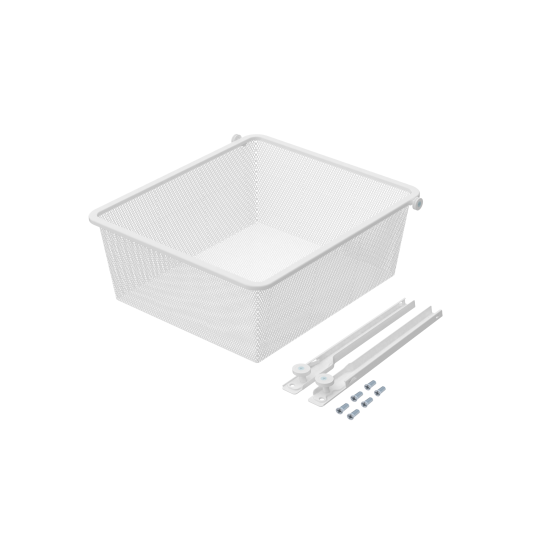 Корзина выдвижная 40х41.7x14.4 см цвет белый