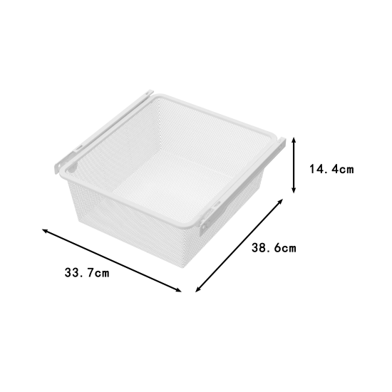 Корзина выдвижная 40х41.7x14.4 см цвет белый
