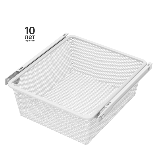 Корзина выдвижная 36.8x41.7x14.4 см цвет белый