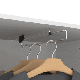 Выдвижная штанга 4.15x6.2x42 см металл цвет серый