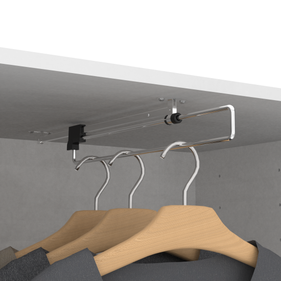 Выдвижная штанга 4.15x6.2x42 см металл цвет серый