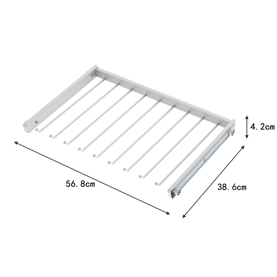 Брючница выдвижная 60х41.7 см металл цвет белый