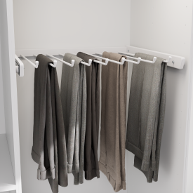 Брючница выдвижная 60х54.5 см металл цвет белый