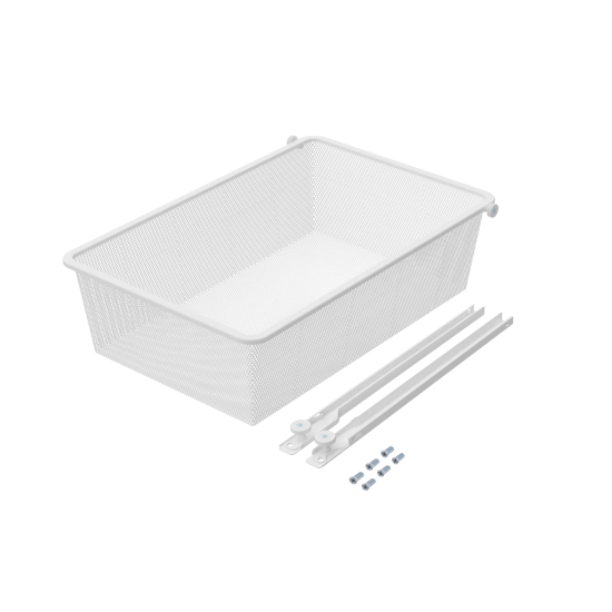 Корзина выдвижная 40х54.5x14.4 см цвет белый