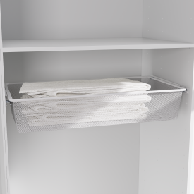 Корзина выдвижная 80х41.7x14.4 см цвет белый