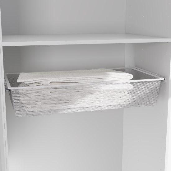 Корзина выдвижная 80х41.7x14.4 см цвет белый