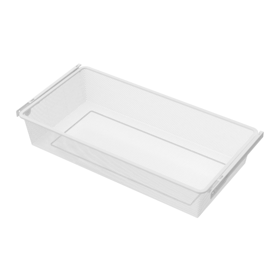 Корзина выдвижная 80х41.7x14.4 см цвет белый