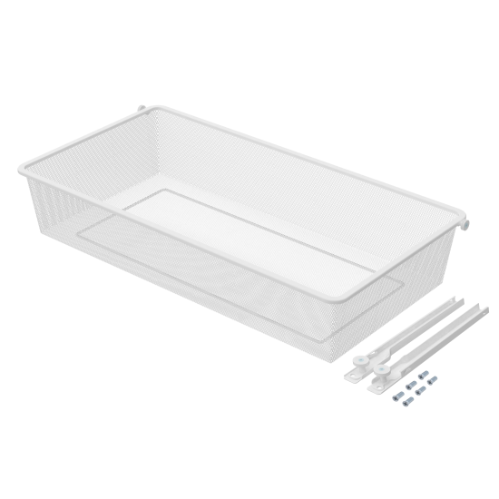 Корзина выдвижная 80х41.7x14.4 см цвет белый