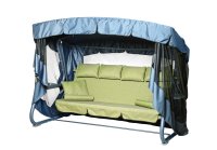 Качели садовые BEGINIA Olkhon 4-х местные до 320 кг зеленый