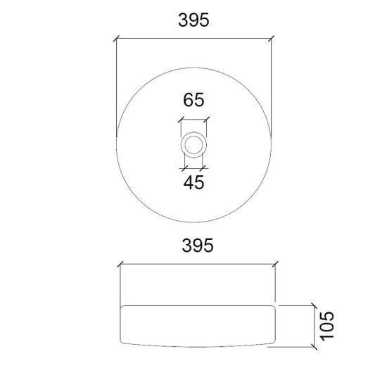 Раковина Abber Glas 40 см накладная красная (AK2301OR)