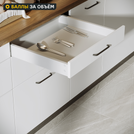 Выдвижной ящик для кухни 75.2x8.1x51.1 см KONSENSA ДСП цвет серый