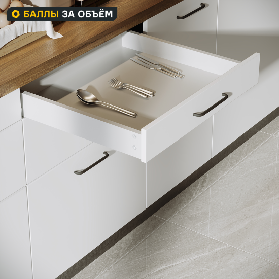 Выдвижной ящик для кухни 75.2x8.1x51.1 см KONSENSA ДСП цвет серый