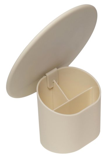 Декоративное зеркало овальное 17x20.5 см пластик цвет бежевый