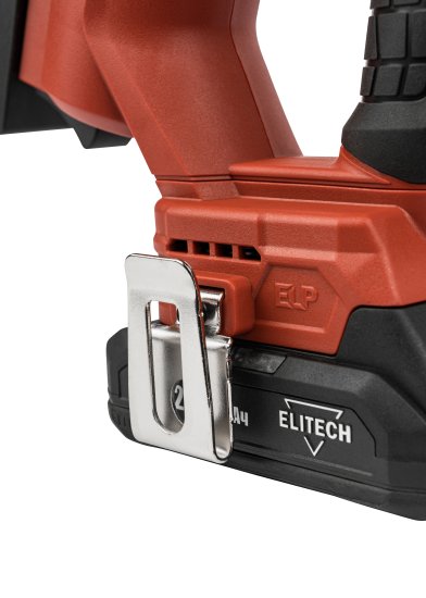 Пистолет гвоздезабивной аккумуляторный по дереву Elitech 2032Л, 20 В Li-Ion 2 Ач 18GA