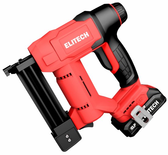 Пистолет гвоздезабивной аккумуляторный по дереву Elitech 2032Л, 20 В Li-Ion 2 Ач 18GA