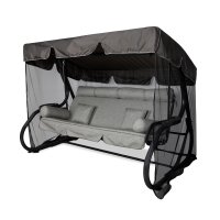 Качели садовые Greengard Сиена 3-х местные серый