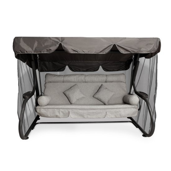 Качели садовые Greengard Сиена 3-х местные серый