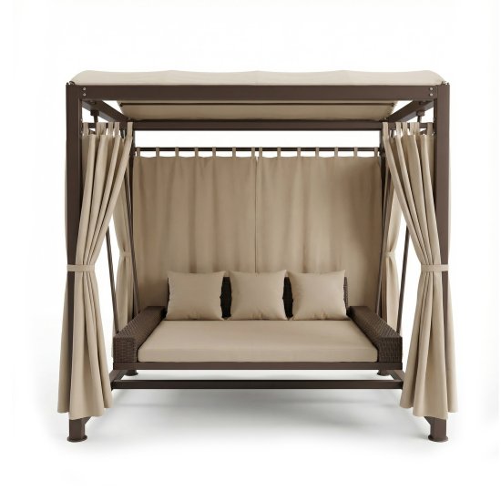 Качели садовые Greengard Астория 3-х местные бежевый/коричневый