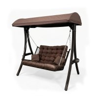 Качели садовые Greengard Этна 3-х местные коричневый