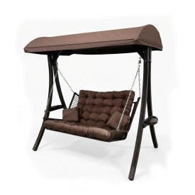 Качели садовые Greengard Этна 3-х местные коричневый