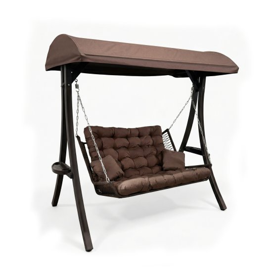 Качели садовые Greengard Этна 3-х местные коричневый
