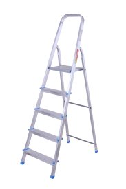 Стремянка алюминиевая Ladderbel 5 ступеней максимальная нагрузка 150 кг