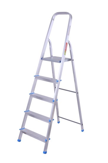 Стремянка алюминиевая Ladderbel 5 ступеней максимальная нагрузка 150 кг