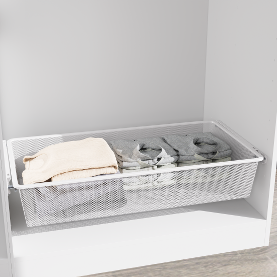 Корзина выдвижная 80х54.5x14.4 см цвет белый