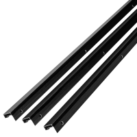 Комплект системы для раздвижных дверей Лион 218.5 см две двери цвет черный