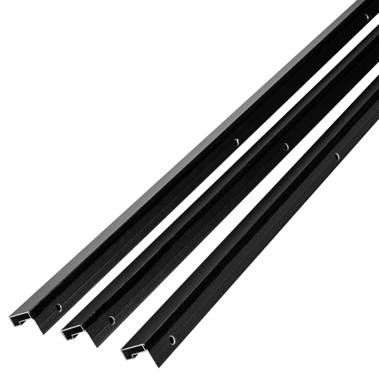 Комплект системы для раздвижных дверей Лион 218.5 см две двери цвет черный