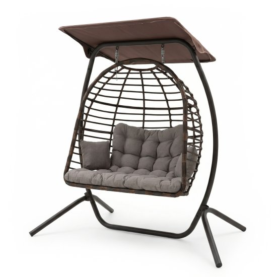 Кресло подвесное Greengard Суматра 2-х местные бежевый/коричневый