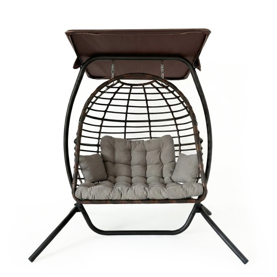 Кресло подвесное Greengard Суматра 2-х местные бежевый/коричневый