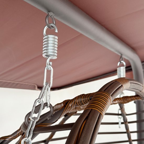 Кресло подвесное Greengard Суматра 2-х местные бежевый/коричневый