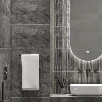 Настенная плитка Azori Soil Topaz Matt 31.5x63 см 1.79 м² матовая цвет серый