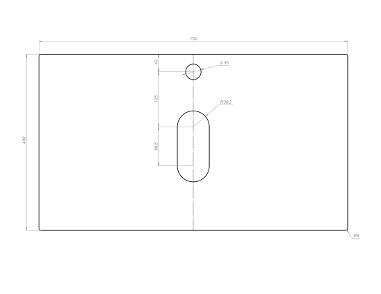 Столешница для ванной комнаты KONSENSA Бруклин 70x40 см стекло цвет черный