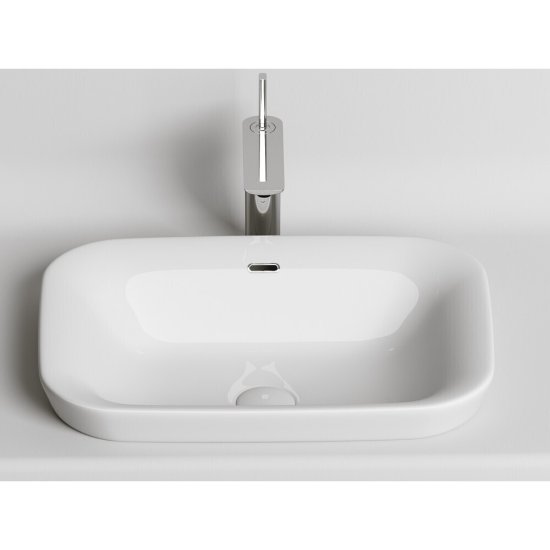 Раковина Ceramicanova Element 58 см встраиваемая белая (CN6041)