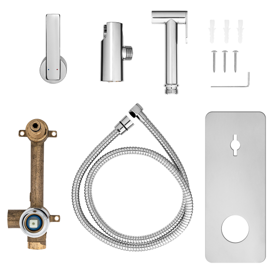 Гигиенический душ KONSENSA Теано набор со смесителем цвет хром