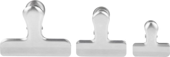 Зажим для пакетов KONSENSA сталь цвет серый 3 шт.