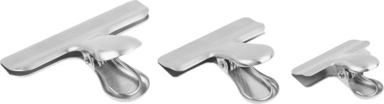 Зажим для пакетов KONSENSA сталь цвет серый 3 шт.