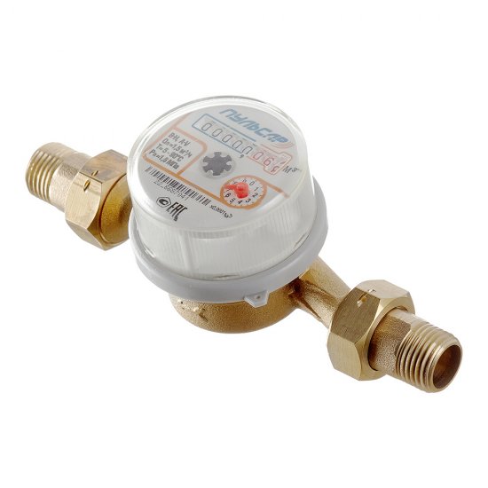 Счетчик универсальный Пульсар DN15 110 мм со сгонами