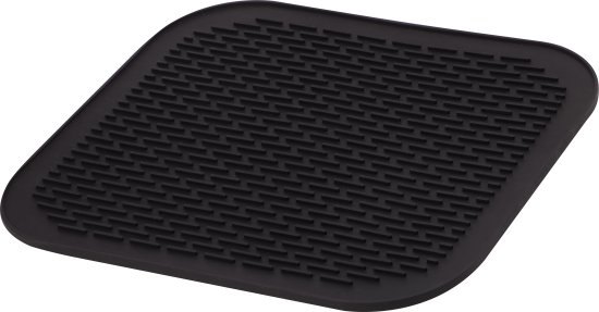 Коврик для сушки посуды KONSENSA 45x40 см силикон цвет черный